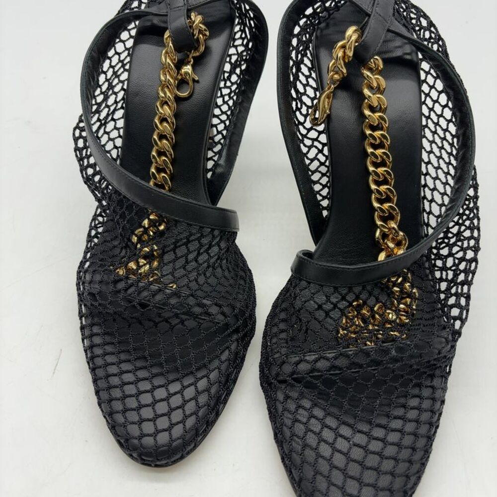Bottega Veneta Mesh Top Heels in Black